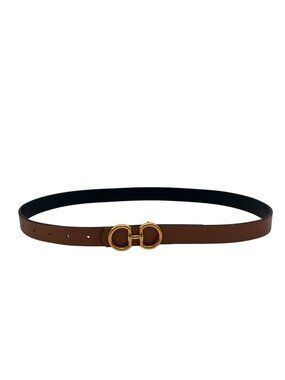 Ferragamo Black Leather Belt